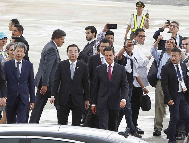 Chủ tịch nước Trần Đại Quang gặp song phương Tổng thống Mexico ảnh 1