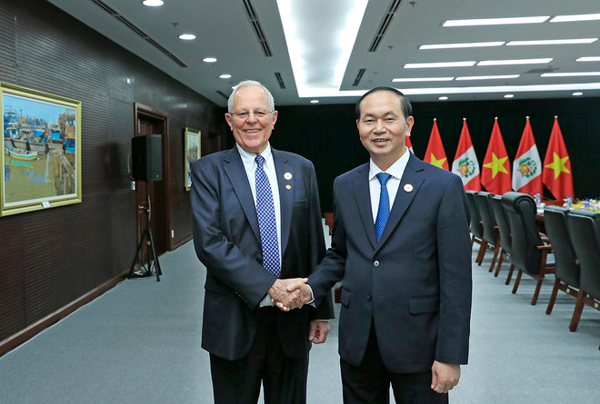 Chủ tịch nước gặp song phương Tổng thống Peru Pedro Pablo Kuczynski ảnh 1