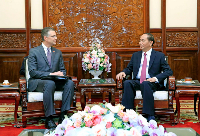 Chủ tịch nước Trần Đại Quang tiếp tân Đại sứ Hoa Kỳ Kritenbrink ảnh 2