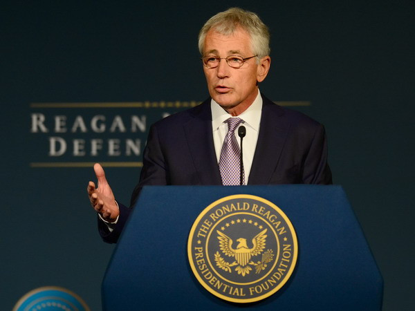 Bộ trưởng Quốc phòng Mỹ Chuck Hagel. (Nguồn: AFP/TTXVN) Bộ trưởng Mỹ: Nga tự cô lập mình vì cái lợi trước mắt ảnh 1