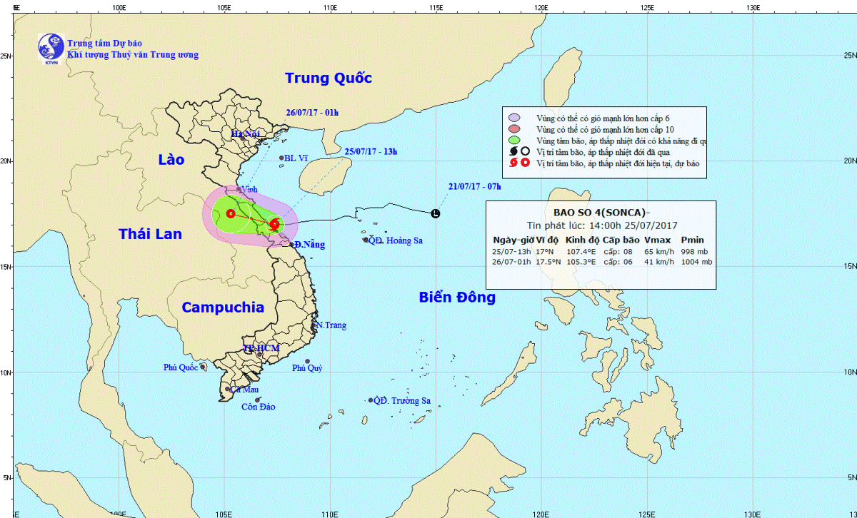 Bão số 4 đổ bộ vào đất liền các tỉnh Hà Tĩnh-Quảng Trị, gió giật mạnh ảnh 1