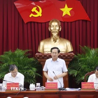 Ông Đỗ Thanh Bình, Ủy viên Trung ương Đảng, Bí thư Thành ủy Cần Thơ phát biểu. (Ảnh: Ngọc Thiện/TTXVN)