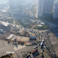 Thành phố Hồ Chí Minh cảnh báo ô nhiễm không khí cận Tết gia tăng. (Ảnh: Tiến Lực/TTXVN)