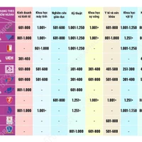 11 đại học Việt Nam vào bảng xếp hạng thế giới theo nhóm ngành