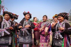 Lễ hội té nước của đồng bào dân tộc Lào tại xã Na Sang I, huyện Điện Biên, tỉnh Điện Biên. (Ảnh: Hoài Nam/Vietnam+)