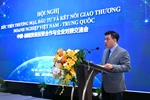 Ông Lê Hoàng Tài, Phó Cục trưởng Cục Xúc tiến thương mại (Bộ Công Thương) phát biểu tại hội nghị. (Ảnh: CTV/Vietnam+)