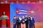 Phát động Chương trình vận động ủng hộ nhân dân Cuba “65 năm Nghĩa tình Việt Nam-Cuba". (Ảnh: Thanh Tùng/TTXVN)