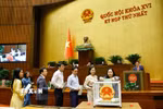 Đại biểu Quốc hội bỏ phiếu. (Ảnh: Doãn Tấn/TTXVN)