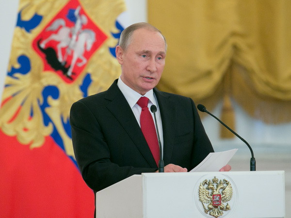 Tổng thống Nga Vladimir Putin tại thủ đô Moskva ngày 4/11. (Nguồn: THX/TTXVN) Nga sẵn sàng hợp tác với tất cả các nước trên cơ sở luật pháp quốc tế ảnh 1