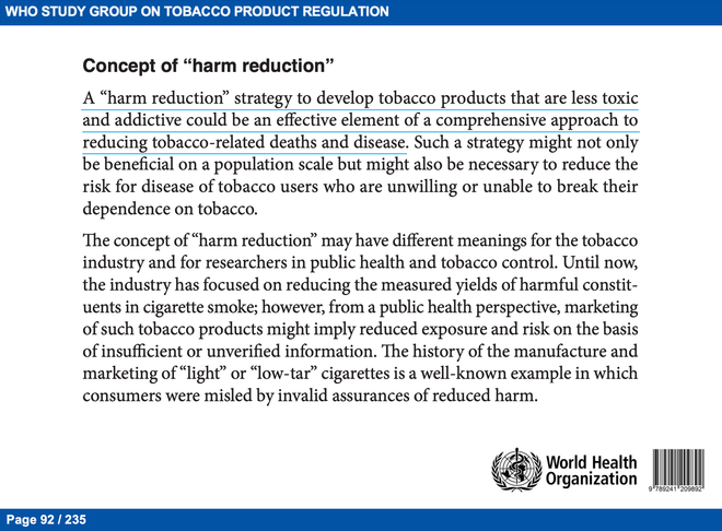 Xem xét các giải pháp giảm tác hại thay thế dần thuốc lá điếu ảnh 1