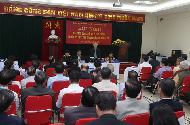 Tổng Bí thư Nguyễn Phú Trọng tiếp xúc cử tri Ba Đình, Tây Hồ ảnh 2