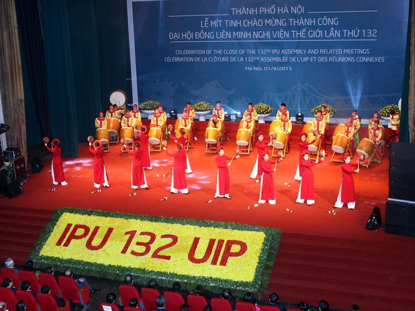 Míttinh chào mừng thành công Đại hội đồng IPU-132 tại Hà Nội ảnh 1