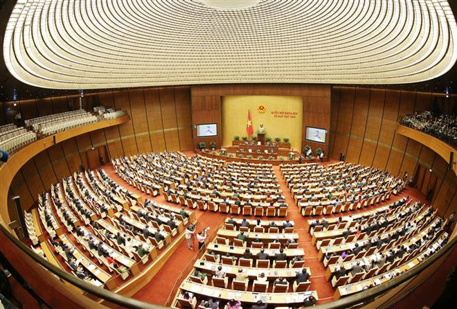 Quang cảnh Lễ khai mạc kỳ họp. (Ảnh: Phương Hoa/TTXVN) Họp Quốc hội khóa XIV: Kiến nghị sớm giải quyết 5 nhóm vấn đề lớn ảnh 2