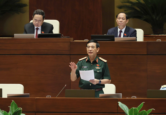 Đại tướng Phan Văn Giang, Bộ trưởng Bộ Quốc phòng. (Ảnh: An Đăng/TTXVN) bo truong bo quoc phong.PNG