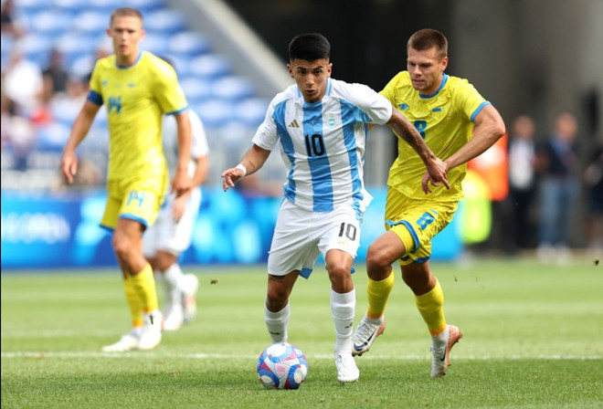 Vượt qua Ukraine, Olympic Argentina sẽ phải đối mặt đội chủ nhà Pháp ở vòng tứ kết. (Nguồn: Olympic) tu_ket_bong_da_nam_olympic_3.jpg