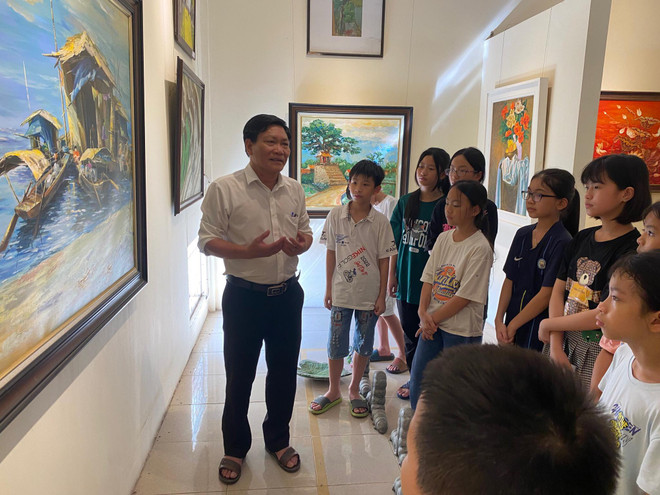 Lớp học vẽ miễn phí ở làng họa sỹ Cổ Đô: Sân chơi bổ ích cho trẻ em ảnh 7