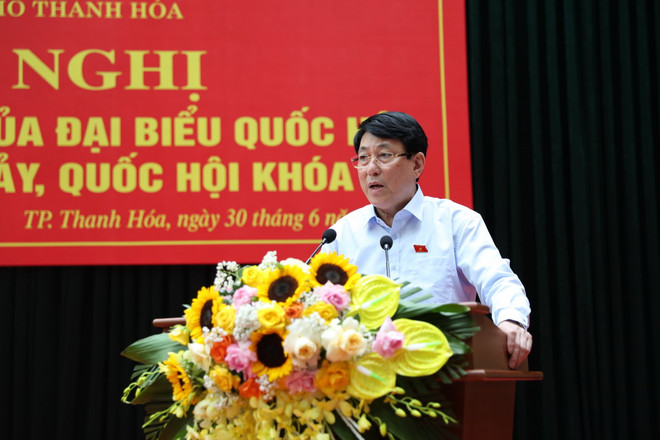 Thường trực Ban Bí thư Lương Cường phát biểu tại hội nghị. (Ảnh: Hoa Mai/ TTXVN) TTXVN_3006Luongcuong.jpg