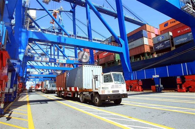 Cảng Hải Phòng là một cụm cảng biển tổng hợp cấp quốc gia, lớn nhất miền Bắc, là cửa ngõ quốc tế của Việt Nam. (Ảnh: An Đăng/TTXVN) Tốc độ tăng trưởng hoạt động dịch vụ logistics đạt khoảng 15% ảnh 1