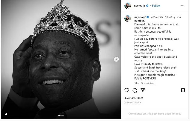 Thế giới bóng đá tiếc thương vĩnh biệt huyền thoại Pele ảnh 2