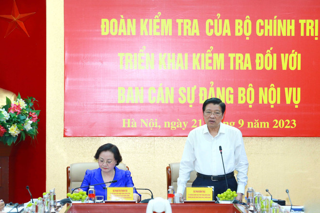 Kiểm tra công tác cán bộ đối với Ban Cán sự đảng Bộ Nội vụ ảnh 1