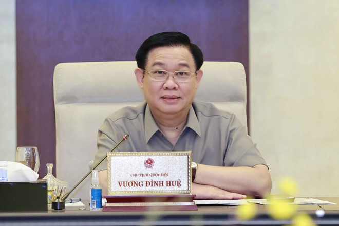 Chủ tịch Quốc hội Vương Đình Huệ phát biểu. (Ảnh: Doãn Tấn/TTXVN) Đổi mới, nâng cao hiệu quả của hoạt động tiếp xúc cử tri ảnh 2