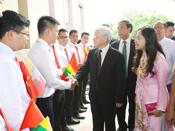 Tổng Bí thư Nguyễn Phú Trọng bắt đầu thăm cấp Nhà nước Myanmar ảnh 1