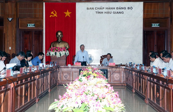 Chủ nhiệm Ủy ban Kiểm tra Trung ương làm việc tại Hậu Giang ảnh 1