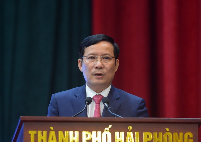 Ông Phạm Tấn Công, Chủ tịch Liên đoàn Thương mại và Công nghiệp Việt Nam (VCCI) phát biểu tại Diễn đàn. (Ảnh: TTXVN phát) dien_dan_logistics_vung_lan_thu_v-1.jpg