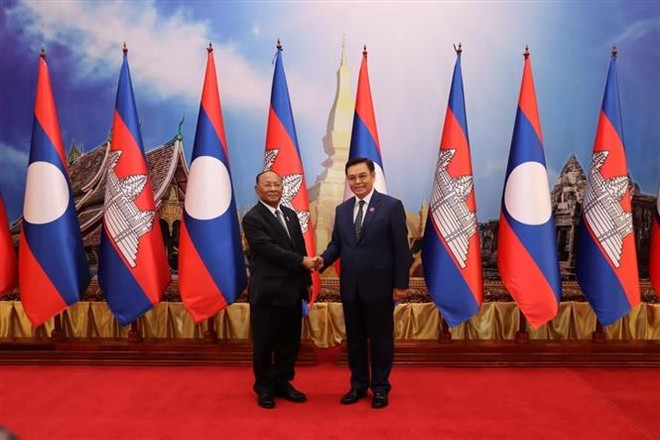 Lào-Campuchia tăng cường hợp tác trong lĩnh vực lập pháp ảnh 1
