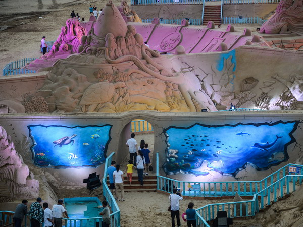 Độc đáo triển lãm nghệ thuật điêu khắc cát quốc tế ở Trung Quốc ảnh 1