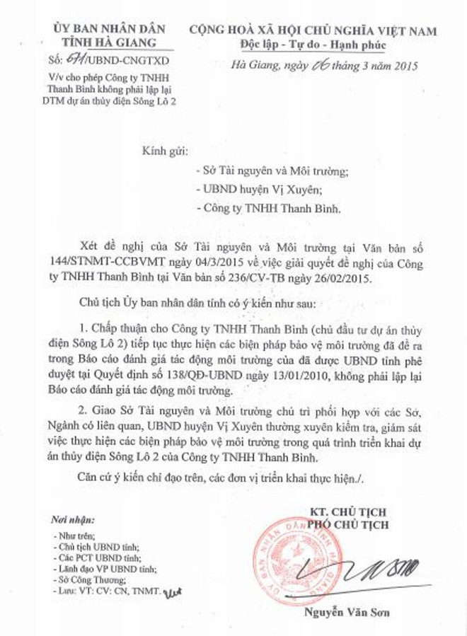 Thủy điện Sông Lô 2: Dự án được thi công bất chấp rủi ro môi trường? ảnh 2