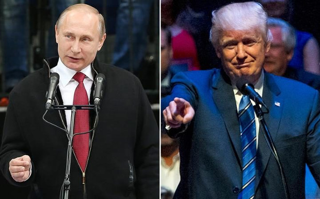 Tổng thống Nga Vladimir Putin và Tổng thống đắc cử Mỹ Donald Trump. (Nguồn: telegraph.co.uk) Tổng thống Putin và ông Donald Trump có lập trường giống nhau ảnh 1