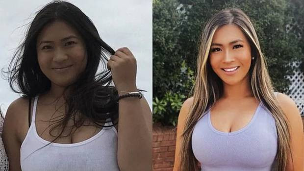 Angel Bowyer trước vào sau khi giảm cân. (Nguồn: Instagram) Bí quyết giảm 23 kg mà không cần đến phòng tập ảnh 1