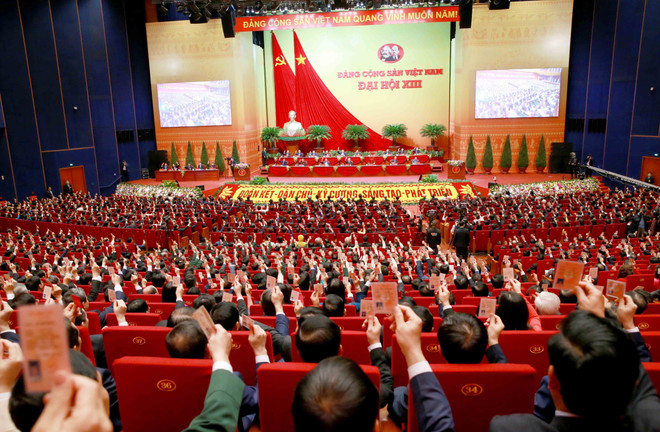 Đại hội XIII của Đảng - thống nhất "ý Đảng, lòng dân," đưa đất nước bước vào giai đoạn phát triển mới được tổ chức tại Thủ đô Hà Nội từ ngày 25/1-1/2/2021. (Nguồn: TTXVN) TTXVN_3101Dang.jpg