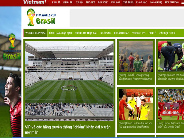 Trải nghiệm khác lạ cùng chuyên trang World Cup của Vietnam+ ảnh 1