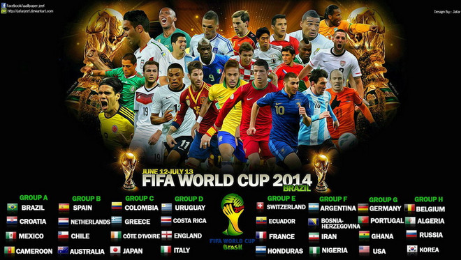 Lịch trực tiếp vòng bảng vòng chung kết World Cup 2014 ảnh 1