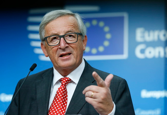 Chủ tịch Ủy ban châu Âu (EC) Jean-Claude Juncker. (Nguồn: THX/TTXVN) Ông Trump đắc cử Tổng thống Mỹ, châu Âu thành lập quân đội ảnh 1