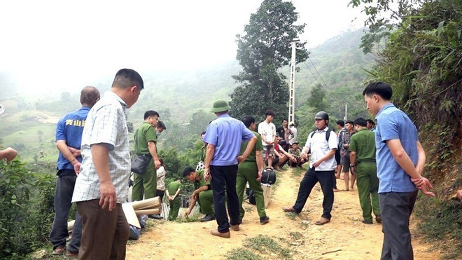 Hiện trường vụ án. (Ảnh: Nguyễn Lân/TTXVN phát) Hà Giang: Án mạng trong một gia đình khiến 3 người thương vong ảnh 1