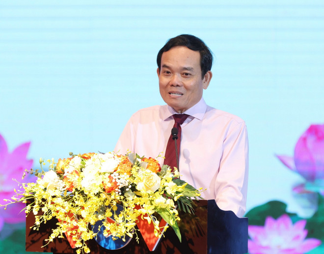 Phó Thủ tướng Chính phủ Trần Lưu Quang phát biểu tại hội nghị. (Ảnh: Phương Hoa/TTXVN) ttxvn_giao ban bao chi (2).jpg