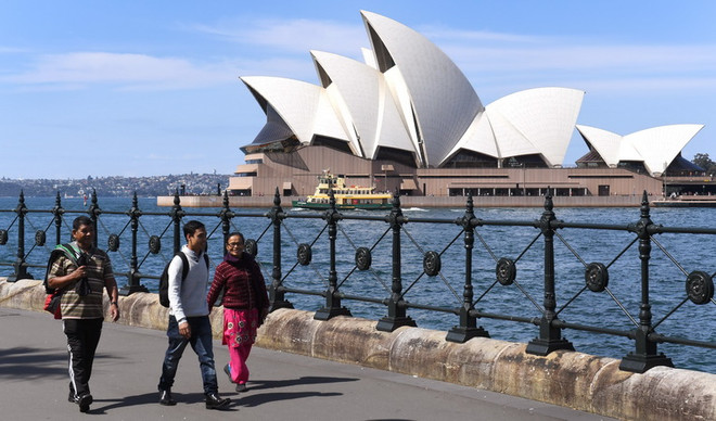 Nhà hát Opera House ở Sydney ngày 7/9. (Nguồn: AFP/TTXVN) Thương mại dịch vụ Australia tăng kỷ lục trong tài khóa 2016-2017 ảnh 1