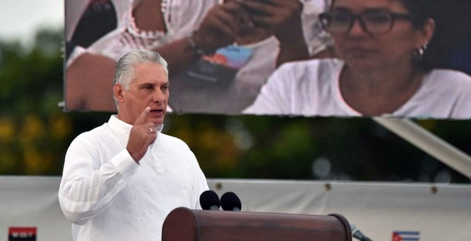 Ông Miguel Díaz-Canel Bermúdez phát biểu tại buổi lễ kỷ niệm. (Nguồn: escambray.cu) Chủ tịch Cuba tái khẳng định khát vọng xã hội chủ nghĩa ảnh 1