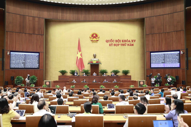 Quang cảnh phiên họp sáng 31/5. (Ảnh: Doãn Tấn/TTXVN) Nội dung chính ngày làm việc thứ 9 kỳ họp thứ 5, Quốc hội khóa XV ảnh 1