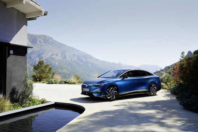 Mẫu xe điện sedan ID.7 của Volkswagen. (Nguồn: Volkswagen) Hàng loạt mẫu xe điện mới được ra mắt tại Triển lãm Ôtô Thượng Hải ảnh 1