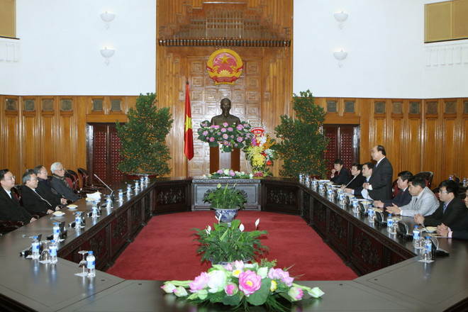 Phó Thủ tướng Nguyễn Xuân Phúc tiếp các đoàn tôn giáo đến chúc Tết ảnh 1