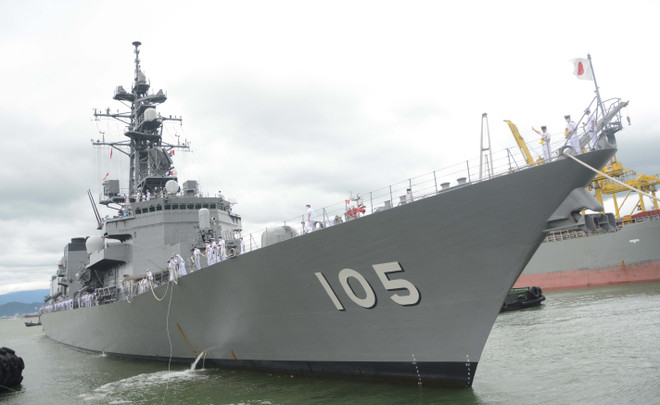 Biên đội tàu huấn luyện đường dài Nhật Bản cập cảng Tiên Sa ảnh 1