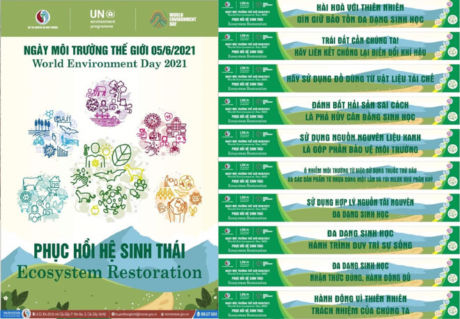 Hưởng ứng Ngày Môi trường thế giới, Tháng hành động vì môi trường. (Nguồn: Bộ TNMT) Ngày Môi trường thế giới 2021: Hướng tới thập kỷ phục hồi hệ sinh thái ảnh 1