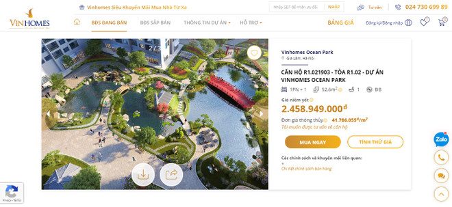 Vinhomes chính thức ra mắt sàn giao dịch bất động sản trực tuyến ảnh 1