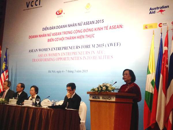 Diễn đàn Doanh nhân nữ ASEAN 2015: Biến cơ hội thành hiện thực ảnh 1