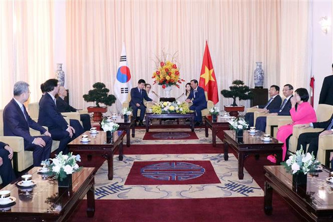 Lãnh đạo Thành phố Hồ Chí Minh tiếp Chủ tịch Quốc hội Hàn Quốc ảnh 2