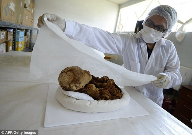 Phát hiện xác ướp gần nguyên vẹn của em bé 1.000 năm tuổi ảnh 1